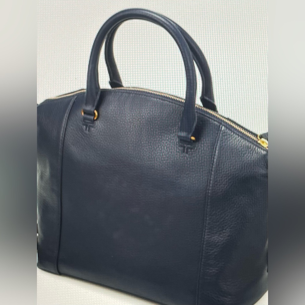Tory Burch Peace Satchel Purse Navy